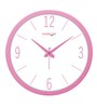 Tic Toc Pink & White Plastic Wall Clock