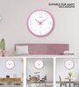 Tic Toc Pink & White Plastic Wall Clock