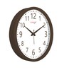 Tic Toc Brown & White Plastic Wall Clock