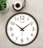 Tic Toc Brown & White Plastic Wall Clock