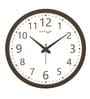 Tic Toc Brown & White Plastic Wall Clock