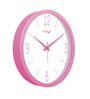 Tic Toc Pink & White Plastic Wall Clock