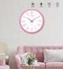 Tic Toc Pink & White Plastic Wall Clock