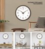 Tic Toc Brown & White Plastic Wall Clock