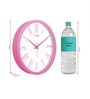 Tic Toc Pink & White Plastic Wall Clock