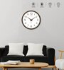 Tic Toc Brown & White Plastic Wall Clock