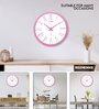 Tic Toc Pink & White Plastic Wall Clock