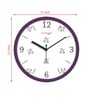 Tic Toc Purple Plastic 11 Inches Decorative Wall Clock