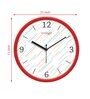 Tic Toc Red Plastic 11 Inches Decorative Wall Clock