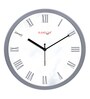 Tic Toc Silver & White Plastic Wall Clock
