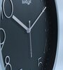 Tic Toc Black & Blue Plastic Wall Clock