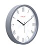 Tic Toc Silver & White Plastic Wall Clock
