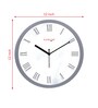 Tic Toc Silver & White Plastic Wall Clock