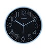Tic Toc Black & Blue Plastic Wall Clock