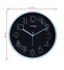 Tic Toc Black & Blue Plastic Wall Clock