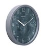 Tic Toc Silver & Grey Plastic Wall Clock