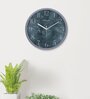 Tic Toc Silver & Grey Plastic Wall Clock