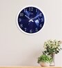 Tic Toc Blue & White Plastic Wall Clock