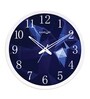 Tic Toc Blue & White Plastic Wall Clock