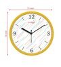 Tic Toc Yellow Plastic 11 Inches Decorative Wall Clock
