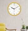 Tic Toc Yellow Plastic 11 Inches Decorative Wall Clock