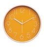 Tic Toc Yellow & White Plastic Wall Clock