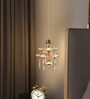 Tiered Crystal White LED Pendant Light with 3 Color Modes