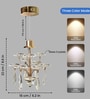 Tiered Crystal White LED Pendant Light with 3 Color Modes