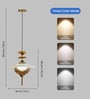 Tiered Glass Globe Pendant Light with 3 Color Modes