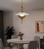 Tiered Glass Globe Pendant Light with 3 Color Modes