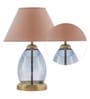 Gerard Customized Cotton Fabric Shade Night Lamp With Metal & Glass Base