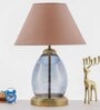 Gerard Customized Cotton Fabric Shade Night Lamp With Metal & Glass Base