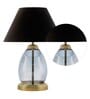 Tiered Smoke Luster Glass Table Lamp
