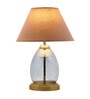 Gerard Customized Cotton Fabric Shade Night Lamp With Metal & Glass Base