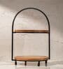 Tierra Multipurpose Serveware Acacia Wood & Metal 2-Tier Serving Stand