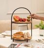 Tierra Multipurpose Serveware Acacia Wood & Metal 2-Tier Serving Stand