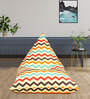 Tierra XXXL Printed Bean Bag With Beans In Multicolour