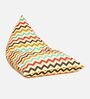 Tierra XXXL Printed Bean Bag With Beans In Multicolour