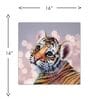 Tiger Cub Yellow Teak Wood Canvas Art Print