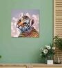 Tiger Cub Yellow Teak Wood Canvas Art Print