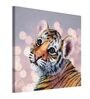 Tiger Cub Yellow Teak Wood Canvas Art Print