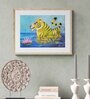 Tiger Swimming Handmade Acrylic Paint On Canvas Unframed