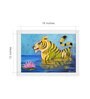 Tiger Swimming Handmade Acrylic Paint On Canvas Unframed
