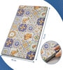 Tile Abstract Microfibre 30x18 Inches Anti Skid Door Mat