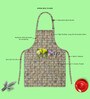 Tiled Art D3  Multicolor Polycotton Full-Length Neck To Knee Apron