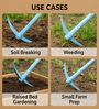 Blue And Black Ergonomic Heavy Duty Manual Garden Tiller