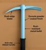 Blue And Black Ergonomic Heavy Duty Manual Garden Tiller