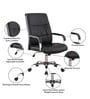 Tillie Leatherette Executive Chair in Black Colour