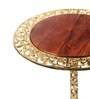 Timber's Aurum End Table In Brown & Gold Finish
