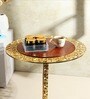 Timber's Aurum End Table In Brown & Gold Finish